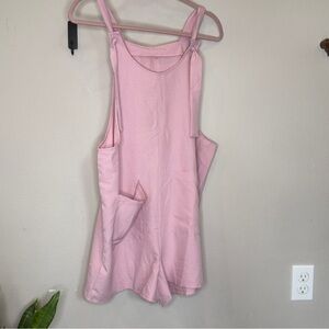 Pink Sleeveless romper with Pockets size L